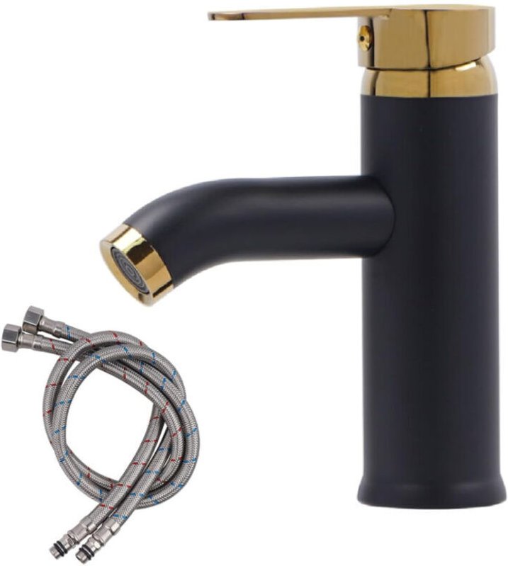 Küchenarmatur aus Edelstahl 304, Badezimmerarmatur mit Schlauch, Warm- und Kaltwasser-Spültischarmatur, Waschbeckenarmat...