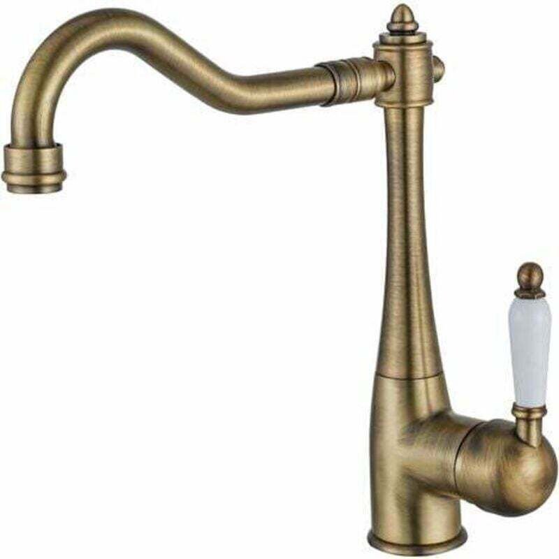 Ulisem Vintage Messing Küchenarmatur 360° Schwenkbar Hochdruck Bauernhaus Spültischarmatur Küchenmischbatterie