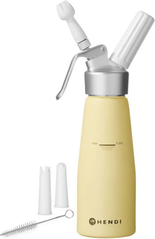 Sahnespender, 0,5L, Pastellgelb, ⌀80x(H)260mm - Hendi