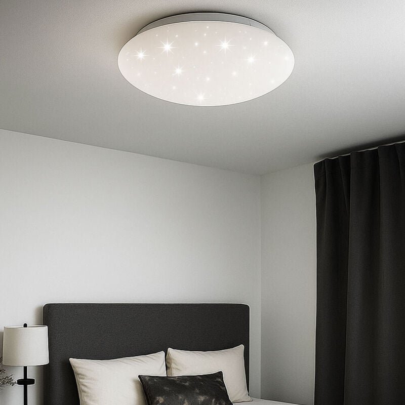 Deckenleuchte Sterneneffektleuchte Designleuchte Deckenlampe Sternenhimmel Effekt, Metall, rundform, 1x led 15 Watt 1200...