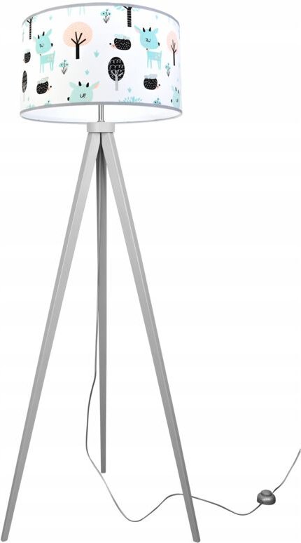 Loft Kinder-Dreifusslampe, Lampenschirm, Muster, Led