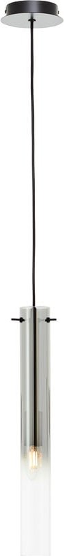 Lampe Glasini Pendelleuchte 1flg schwarz matt/rauchglas Aluminium/Kunststoff schwarz 1x C35, E14, 25 w - Brilliant
