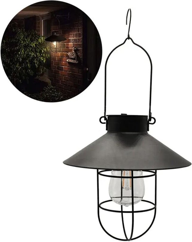 Vintage-Solar-Hängelaterne aus Metall mit warmweißen LED-Lampen für Garten, Terrasse und Baumbeleuchtung – ideal für die...