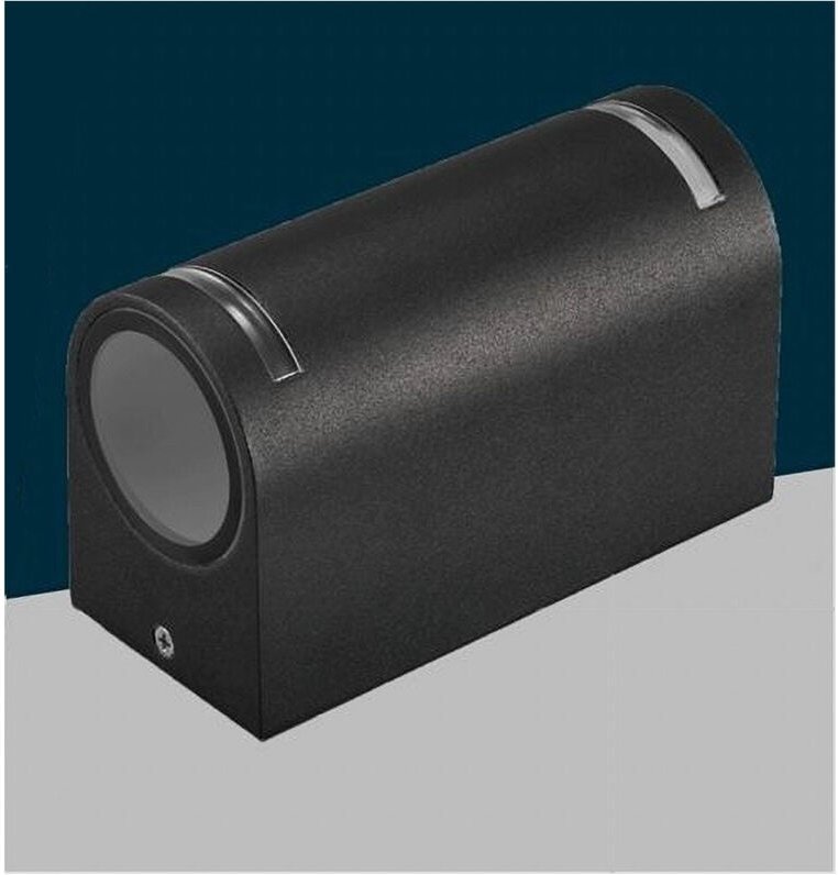 Trade Shop Traesio - Trade Shop - aussenhilfe für facciate lampada up&down GU10 IP54 GN-WL062 - Schwarz