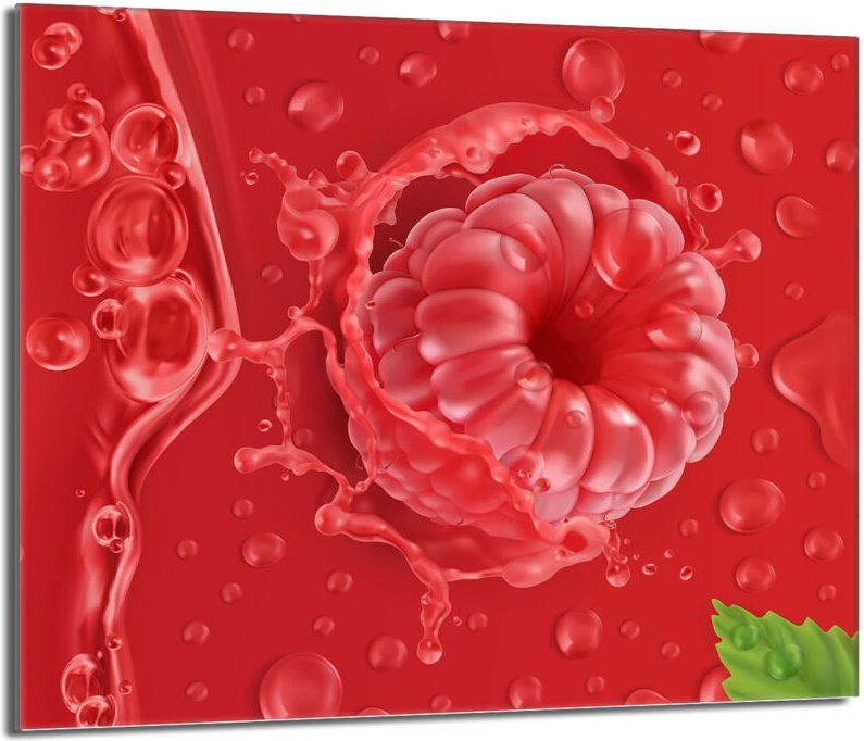 Glasschutzplatte für den Herd 60x52 Malina