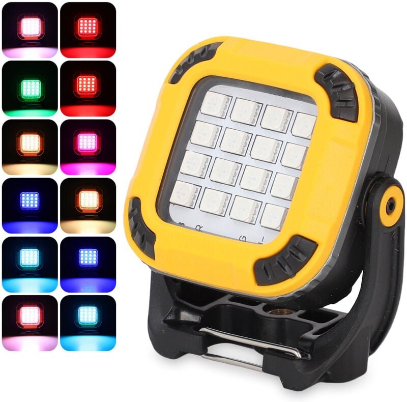 Ej.Life COB wiederaufladbare Arbeitsleuchte, tragbare Mini-Campingleuchte, wasserdichte Taschenlampe, Magnetfuß, für Cam...