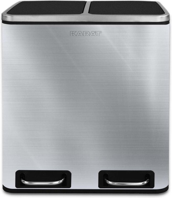 Thumbnail - Casa Pura - Tretmülleimer Felix Trennsystem Edelstahl 2 x 15 Liter (30 Liter)