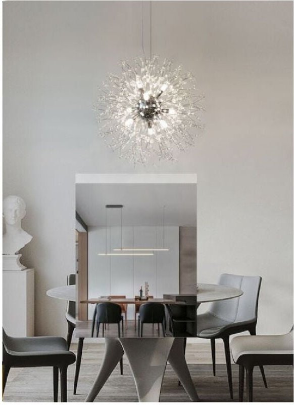 Trade Shop - moderner kronleuchter deckenleuchte feuerwerk pendelleuchte G9 LP-32 - Silber