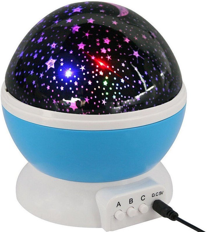 Nachtlicht für Kinder, romantische 360°-Drehprojektorlampe, Sternen-Nachtlicht für Kinder, Nachttischlampe, Stimmungslic...