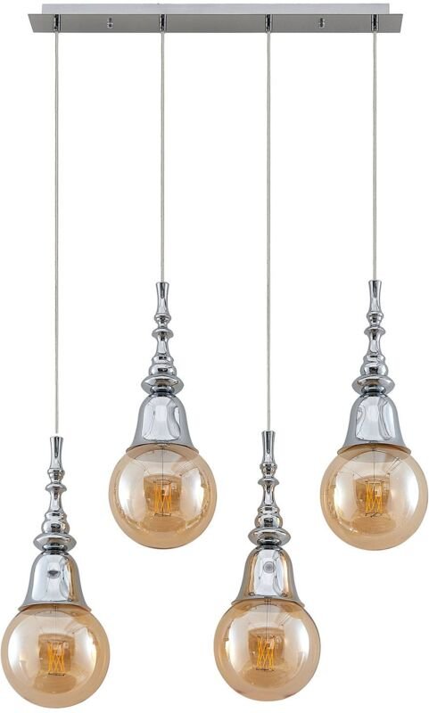 Thumbnail - Lucande - Pendelleuchte 'Gesja' aus Metall für Wohnzimmer & Esszimmer von