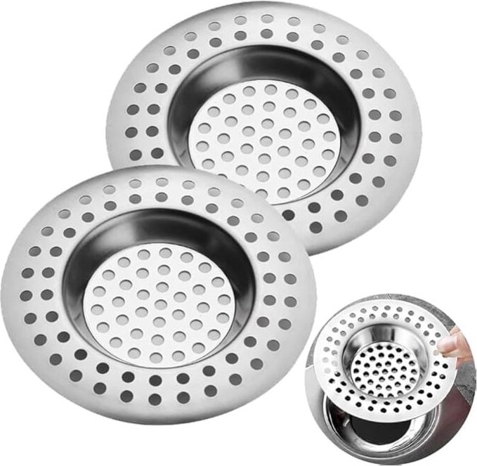 Thumbnail - 10 Stück Abflusssieb Edelstahl, Abfluss Sieb, Spüle Filter Sieb, Haarsieb Dusche, Waschbecken Sieb, Spülbeckensieb, Abfl...
