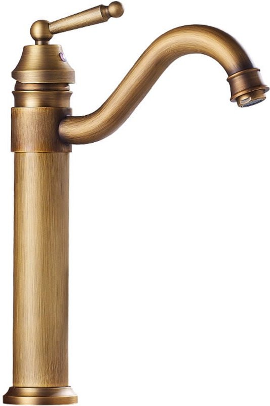 Antiker Warm- und Kaltwasserhahn aus Kupfer, europäischer Waschbeckenhahn, drehbarer Wasserhahn für Zuhause, antiker Sti...