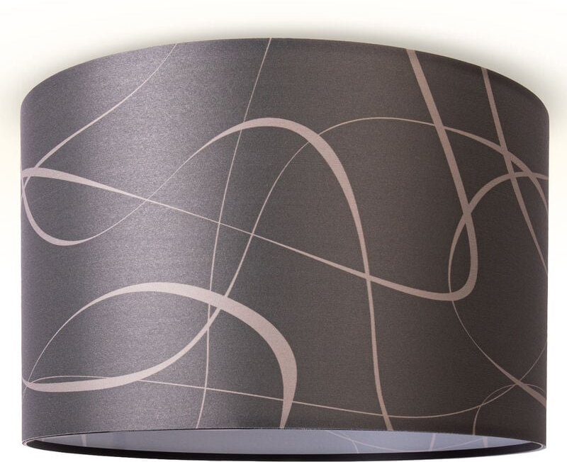 Deckenlampe Wohnzimmer Pendelleuchte Esstisch Lampenschirm Stoff Modern Abstrakt Design 2 (Ø45,5 cm), Deckenleuchte - Sc...