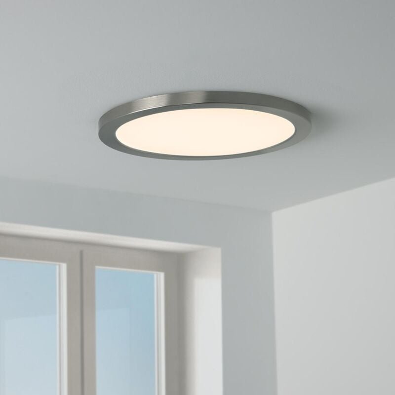CCT LED Ein-Aufbaustrahler rund silber 3000/4000/6000K silberfarbiger Abdeckring - Ausführung: 24W Ø290mm