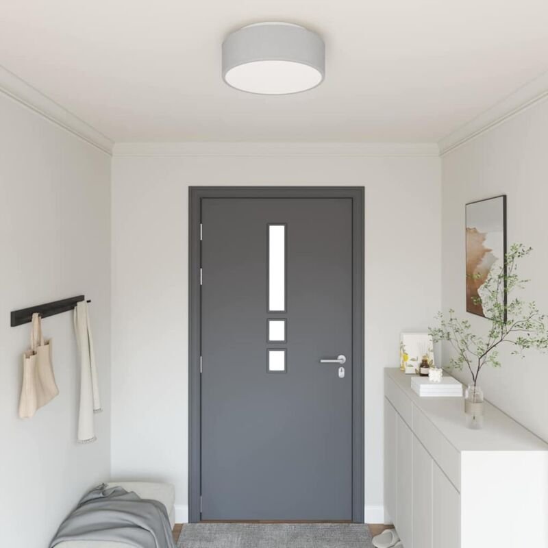 Deckenlampe Grau 38 x 13.5 cm Stoff Vidaxl