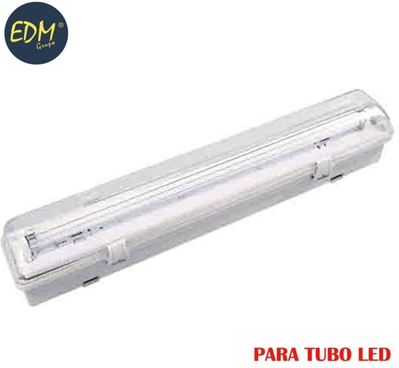 EDM - Wasserdichter Streifen für 1 LED-Röhre 18w (eq 1x36w) 123cm ip44
