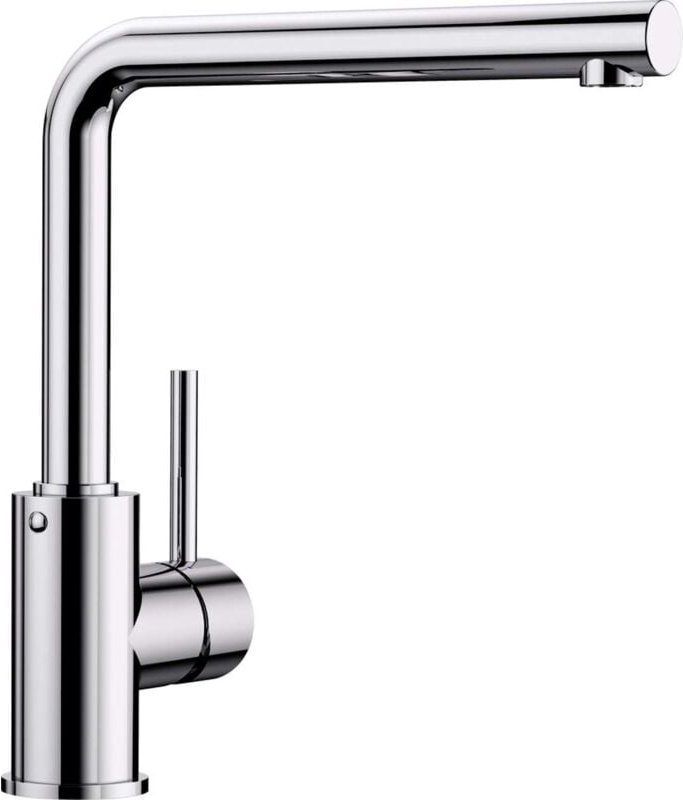 Blanco - mila Spültischbatterie mit rechtem Winkel und 360° Schwenkarm, Chrom ( 519414)