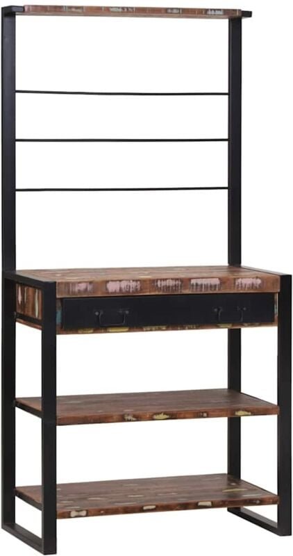 Küchenregal Mehrfarbig 80 x 40 x 160 cm Massivholz Altholz vidaXL