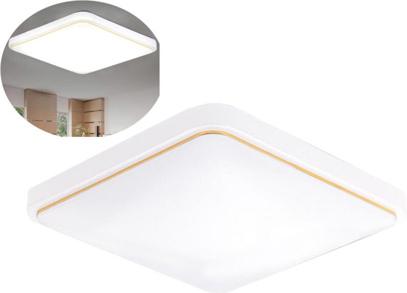 LED-Deckenleuchte, 12-W-LED-Deckenleuchte für Wohnzimmer, Schlafzimmer, Küche, Flur, kaltweiß, quadratische LED-Deckenle...