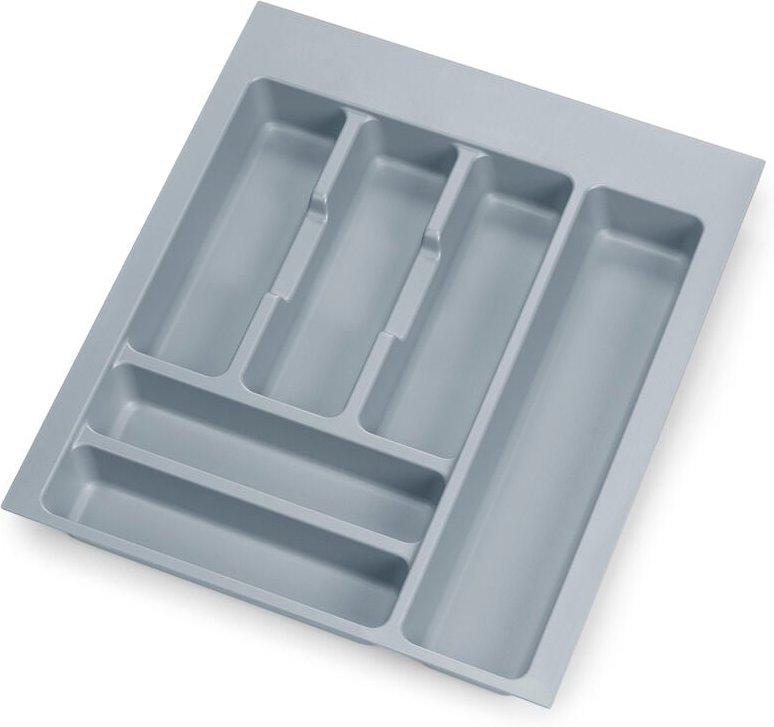 Besteckeinsatz Optima für Universalschublade, Modul 450mm, Kunststoff, Grau - Grau - Emuca