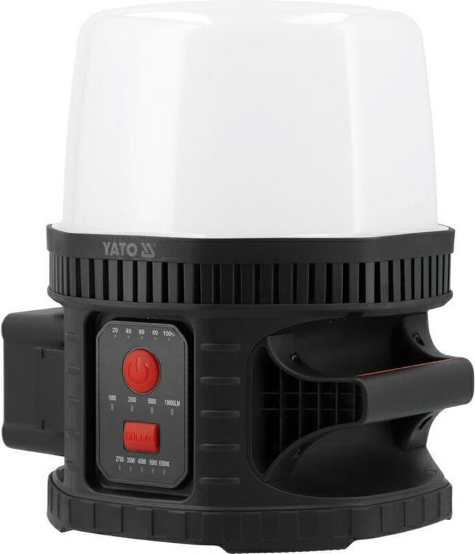 YATO, Modell YT-829670, Reflektor 18V, ideal für leistungsstarke Beleuchtung of 10000 Lumen 360°, IK08, ohne Akku und La...