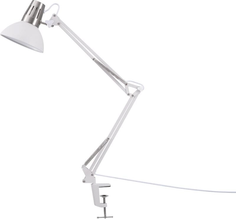 Led Lampe Tischlampe Deko Tischleuchte Schreibtischlampe Arbeitszimmer Büro E27 Tischleuchte - Weiß, Silber 1 - Paco Hom...