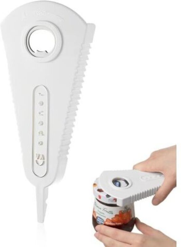 Manueller Glasöffner (1 Stück), müheloser Flaschenöffner, multifunktionaler 2-in-1-Flaschenöffner, Glasöffner für Senior...