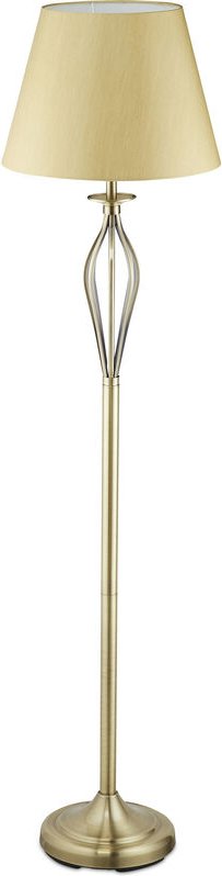 Schirmlampe, dekorative Stehlampe mit Schalter, antikes Design, E27-Fassung, Dekolampe, hd: 158 x 39 cm, gold - Relaxday...