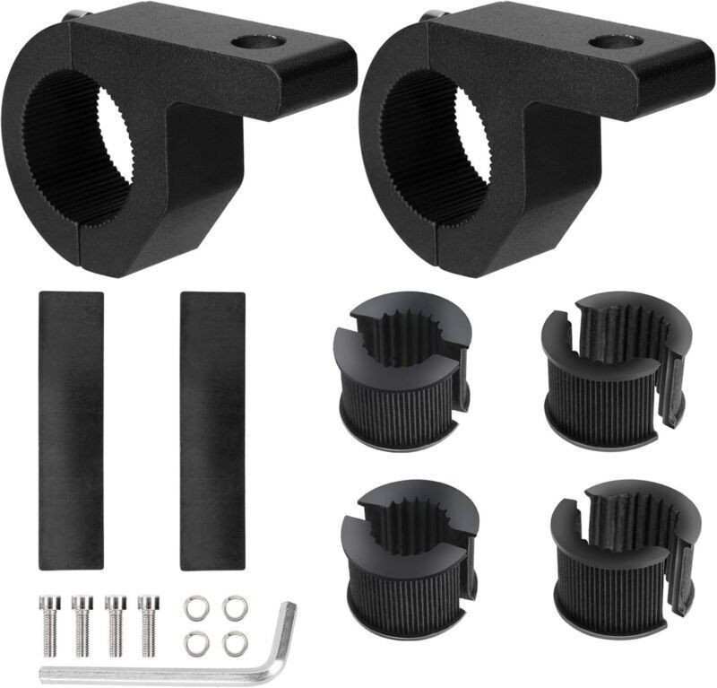 Universelle Arbeitsscheinwerfer-Halterung, 19-32 mm, Rohrschelle, für Geländewagen, Pkw, Lkw und Motorräder (2 Stück)