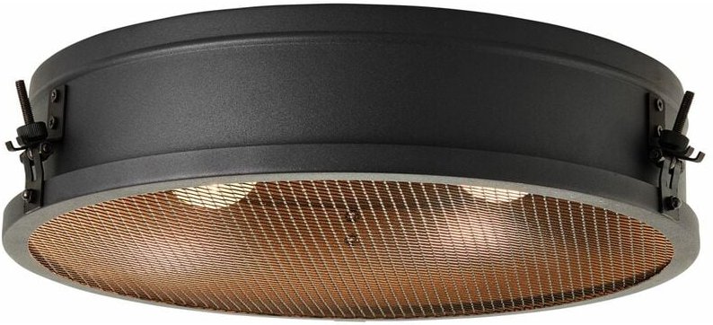 BRILLIANT Lampe, Zois Deckenleuchte 42cm schwarz korund, Metall, 2x A60, E27, 28W,Normallampen (nicht enthalten)