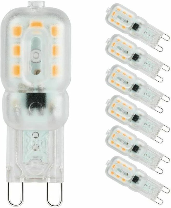 G9 LED-Lampe, Warmweiß 3000 K, 3 W (entspricht 33 W Halogenlampe), 220–240 V Wechselstrom, 360° Abstrahlwinkel, [Energie...