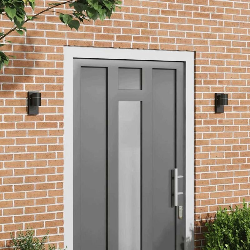 Außenwandlampen 2 pcs Schwarz 6,5 x 10,5 x 16 cm Edelstahl Vidaxl