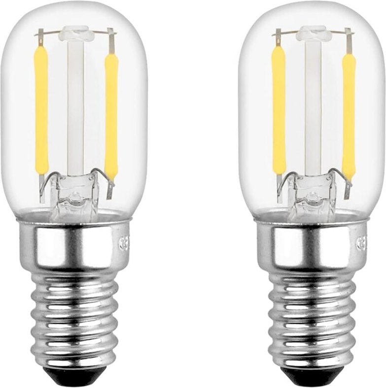 Jusch - T22 LED-Glühbirne, E14 2 w LED-Glühbirne, 15 w E14-Glühlampenäquivalent, Warmweiß 2700 k, kleine led für Kühlsch...