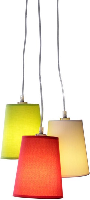 Naeve SAGGY Cluster Pendel-Deckenleuchte Mehrfarbig 3xE14