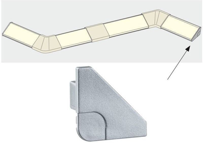 Delta Profil Endkappe 2er Packung Alu matt Endkappen - Paulmann