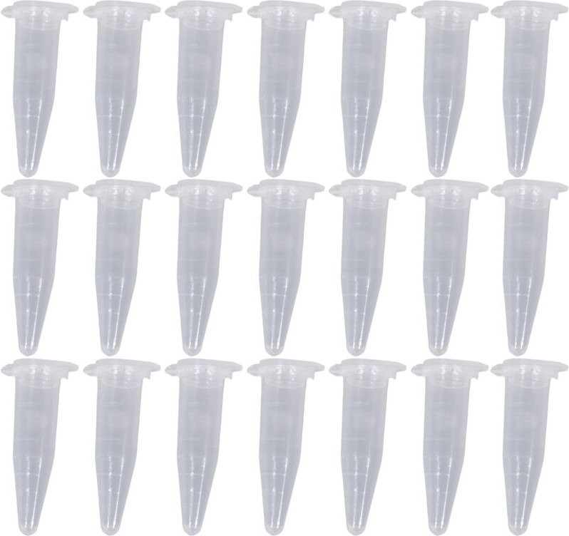 Tlily - 100Pcs Kappe 42X11Mm Kunststoff Snap Fläschchen Zentrifuge Reagenzglas Labor 1,5 Ml Mini Klar