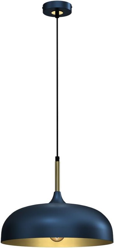 Hängelampe LINCOLN BLAU/GOLD 1xE27 35cm