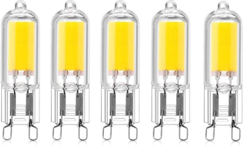 Stück 2 W G9-Sockelkapseln, COB-LED-Lampe, 220 V, 200 Lumen, entspricht 10 W-20 W Halogenlampe, für Kronleuchter, Schrei...