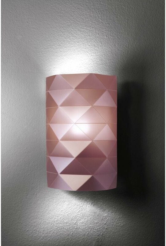Rosa Wandlampe aus Metall Cm. 22 x 11 x 32 Stunden