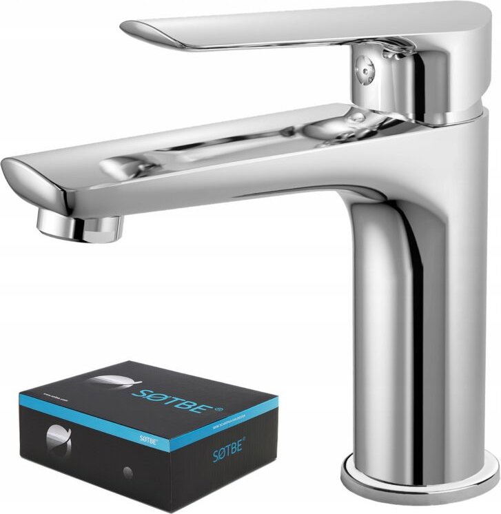 Badezimmer-Waschtischarmatur, stehend, fester Auslauf, Chrom