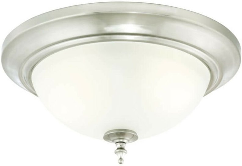 Deckenleuchte Harwell Nickel gebürstet & Mattglas