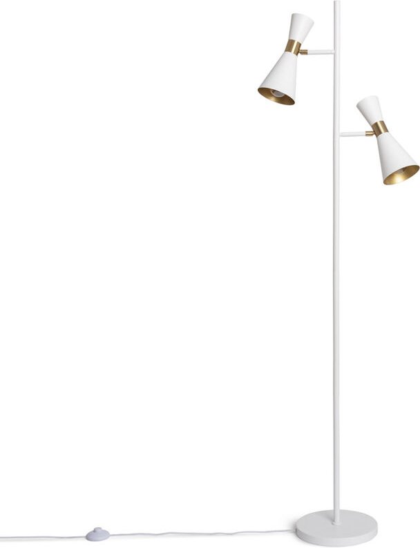 Thumbnail - LED Stehlampe aus Metall 2 Spots Jigger Weiß