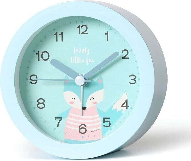 Kinderwecker, Analoger Wecker, Kinderwecker mit Zeigern, Morgenwecker für Kinder, Geräuschloser Wecker, Geräuschloser Ki...