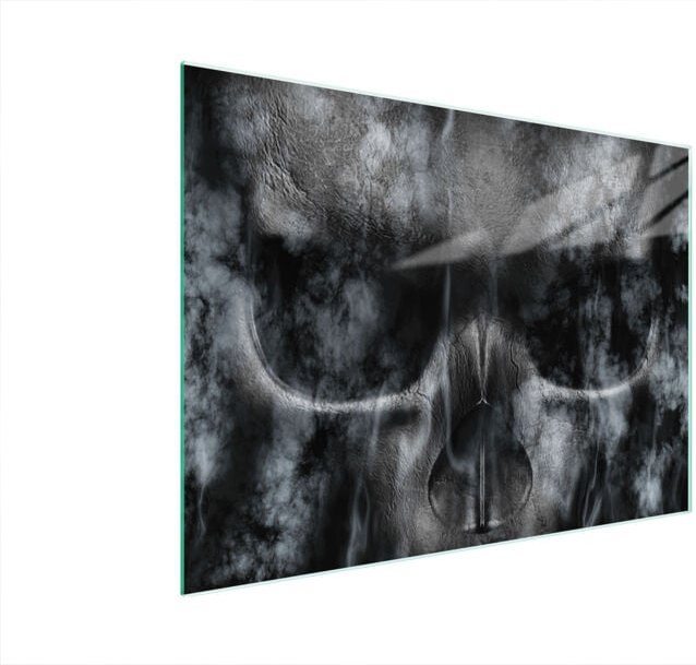 Glasschneidebrett 40x30 Totenkopf