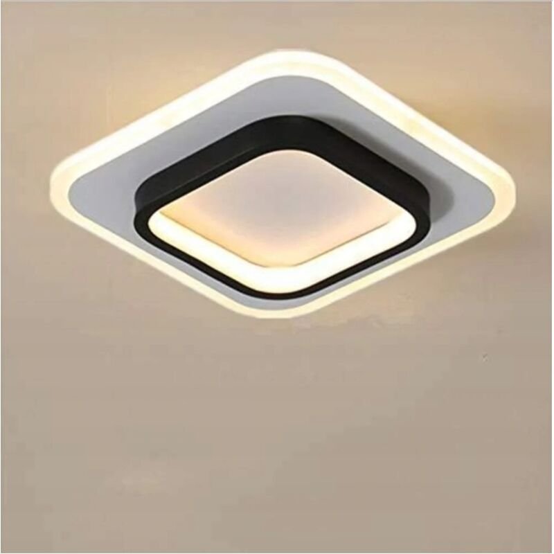 Comely - Moderne LED-Deckenleuchte, 21 w, 3000 lm, quadratisch, schwarz, Acryl, Deckenleuchte für Schlafzimmer, Küche, W...