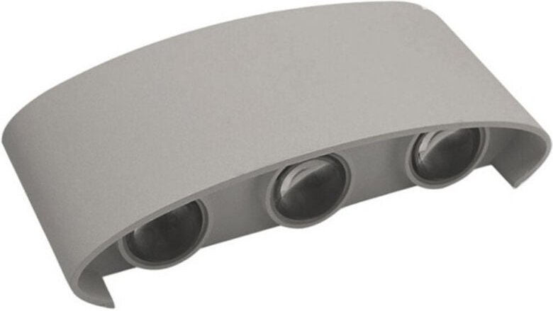 Trade Shop - APPLIQUE LAMPADA LED DA MURO DOPPIA EMISSIONE LUMINOSA 16W LUCE SELEZIONABILE CCT ES68-3C - Grau