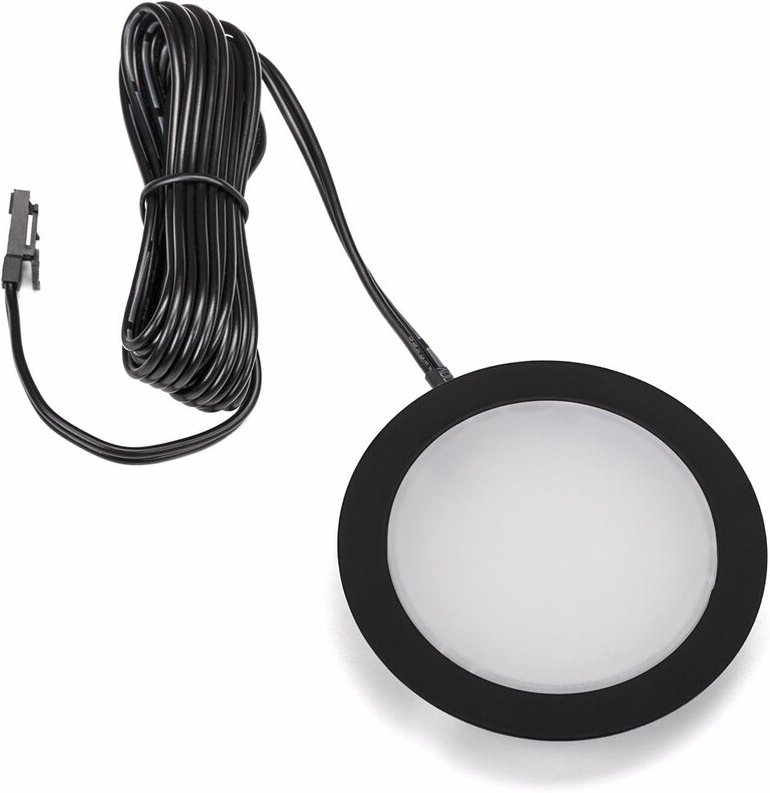 Thumbnail - 3er Pack - LED Möbeleinbauleuchte GIULIA 12 V 3W miniAMP schwarz kaltweiß miniAMP