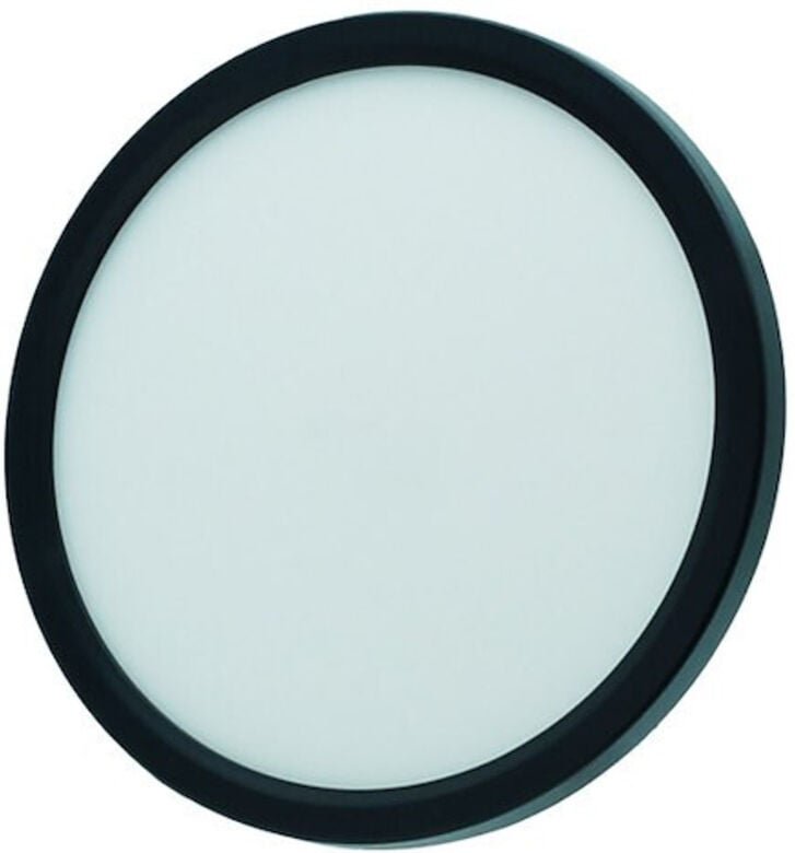 Moderne schwarze runde Deckenleuchte Ø23cm für Flur, Wohnzimmer, Schalter, variable Farbe, LED 18W, DENVER Idealed