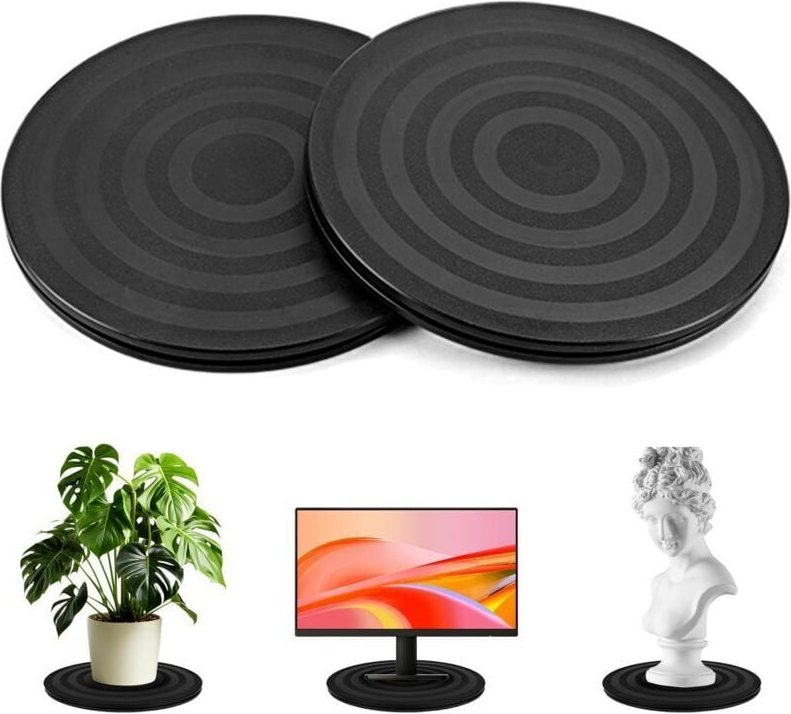 2 Stück 360° drehbare Plattenteller, Schwenkteller, TV-Schwenkhalterung, universeller runder Plattenteller, manueller Pl...