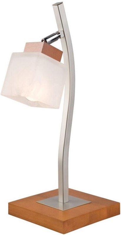 Lamkur Dana Schreibtischlampe mit Glasschirm, rustikal, 1x E14